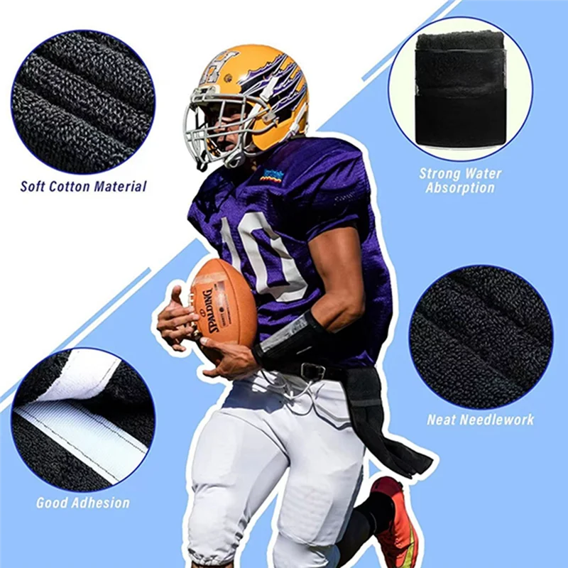 ผ้าเช็ดตัวฟุตบอล ABHQ-4Pcs ผ้าเช็ดตัวฟุตบอลควอเตอร์แบ็คที่มีคุณสมบัติการดูดซับสูง ผ้าเช็ดมือซอฟต์บอลเนื้อนุ่มสำหรับผู้ขว้างกีฬากอล์ฟ