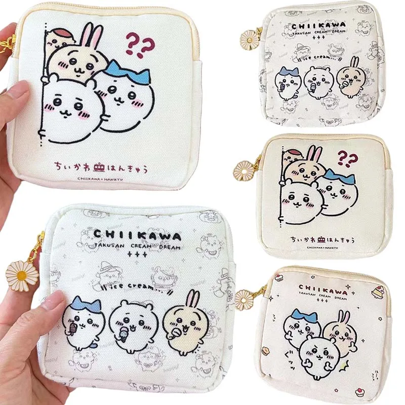 تشيكاوا حقيبة المناديل الصحية المرأة منديل صحي حشا حقيبة التخزين المحمولة مقاوم للماء المنظم الحقيبة أكياس الكرتون هدايا جديد