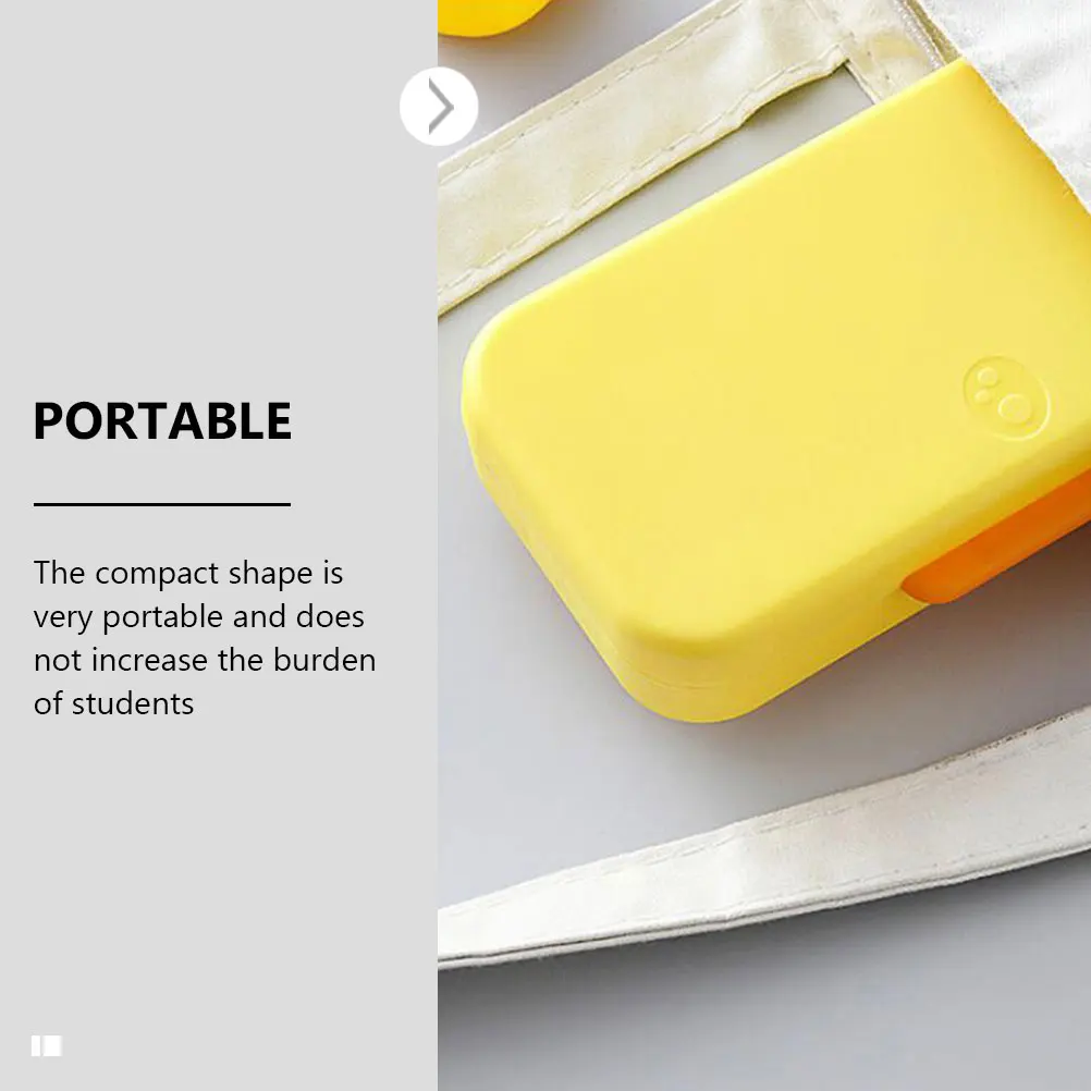 

Double Layer Pen Box Plastic Pencil Case Large Capacity Stationery Organizer Student Supplies Portable Pencil Holder Yellow