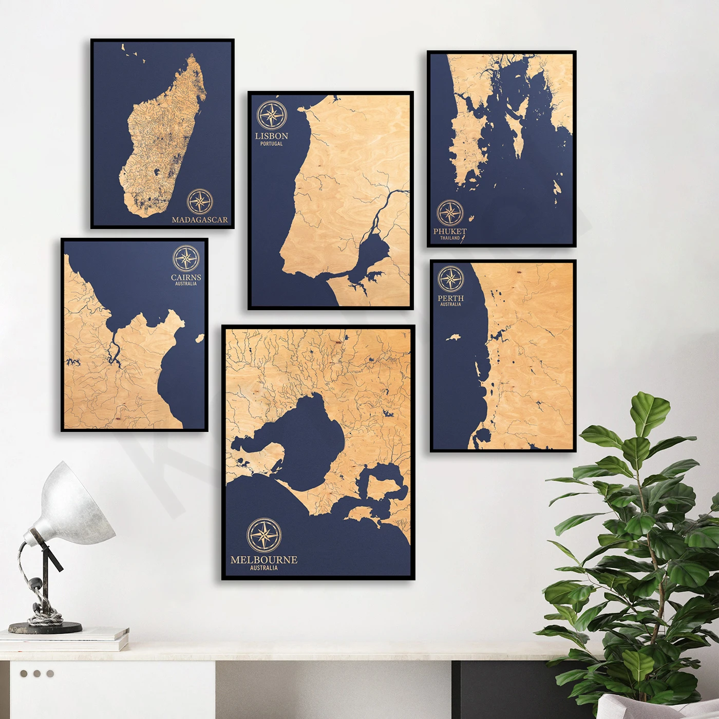 

Mauritius Rio de Janeiro Bora Bora Melbourne Madagascar Lisbon Phuket Cairns Perth Sunshine Coast. City Navigation Map Poster