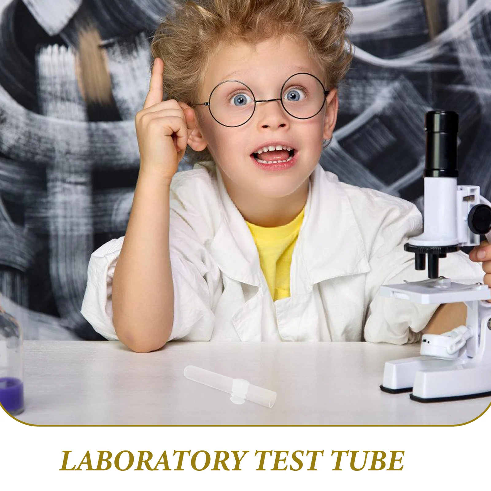 

50 Pcs Transparent Test Tube Clear Tubes Experimental Supplies Plastic with Caps Laboratory Lid