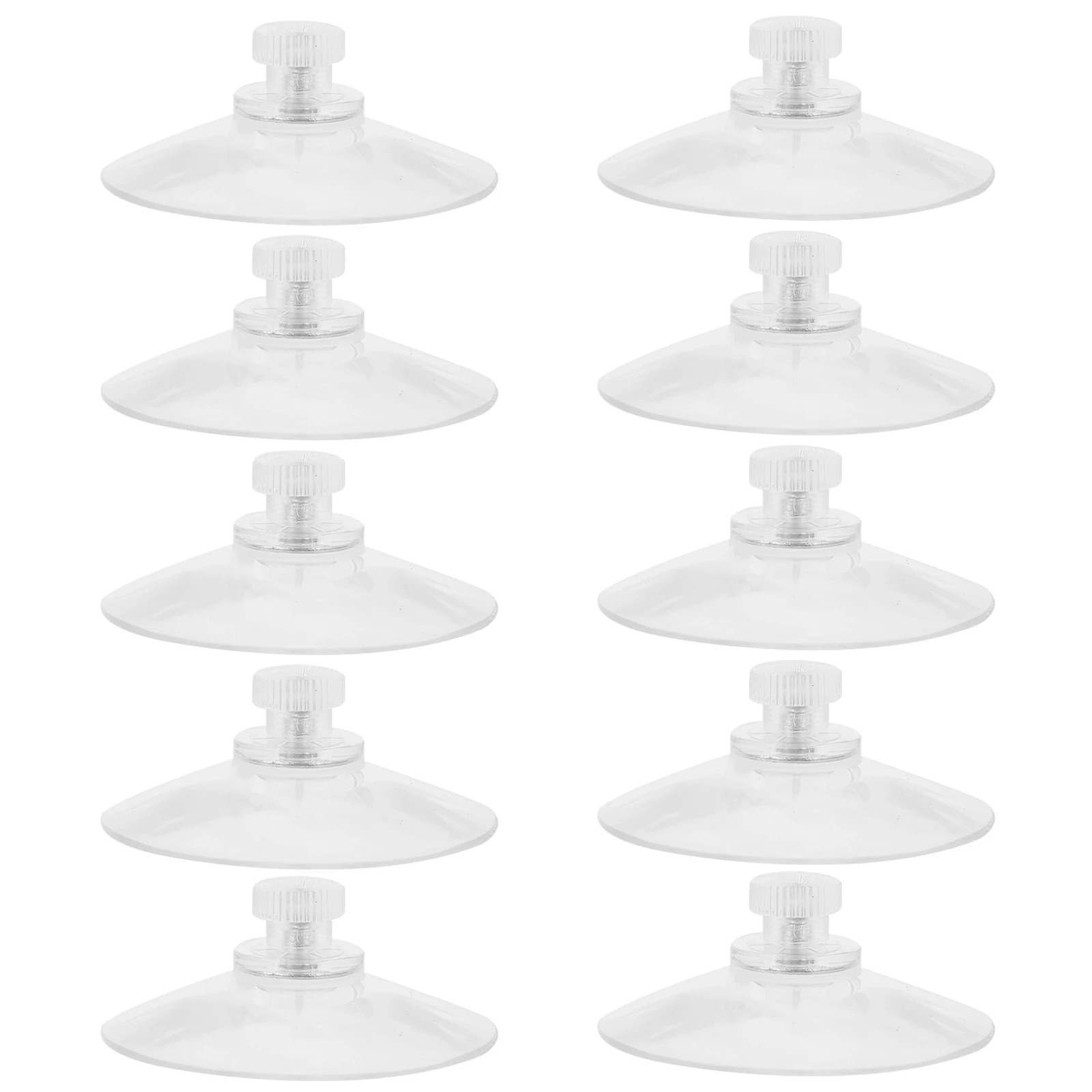 

10pcs Clear Pvc Screw Nut Heavy Duty Holders Cups For Glass Windows Bathroom Aquarium Hangers Threaded Cups Suction Holder With