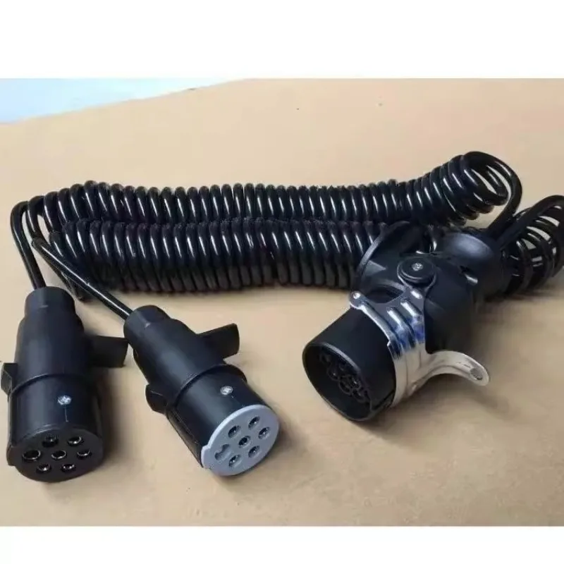 

15-ядерный источник питания для полуприцепа с двумя прицепами, 7-контактный соединительный кабель для Benz для Scania для Volvo