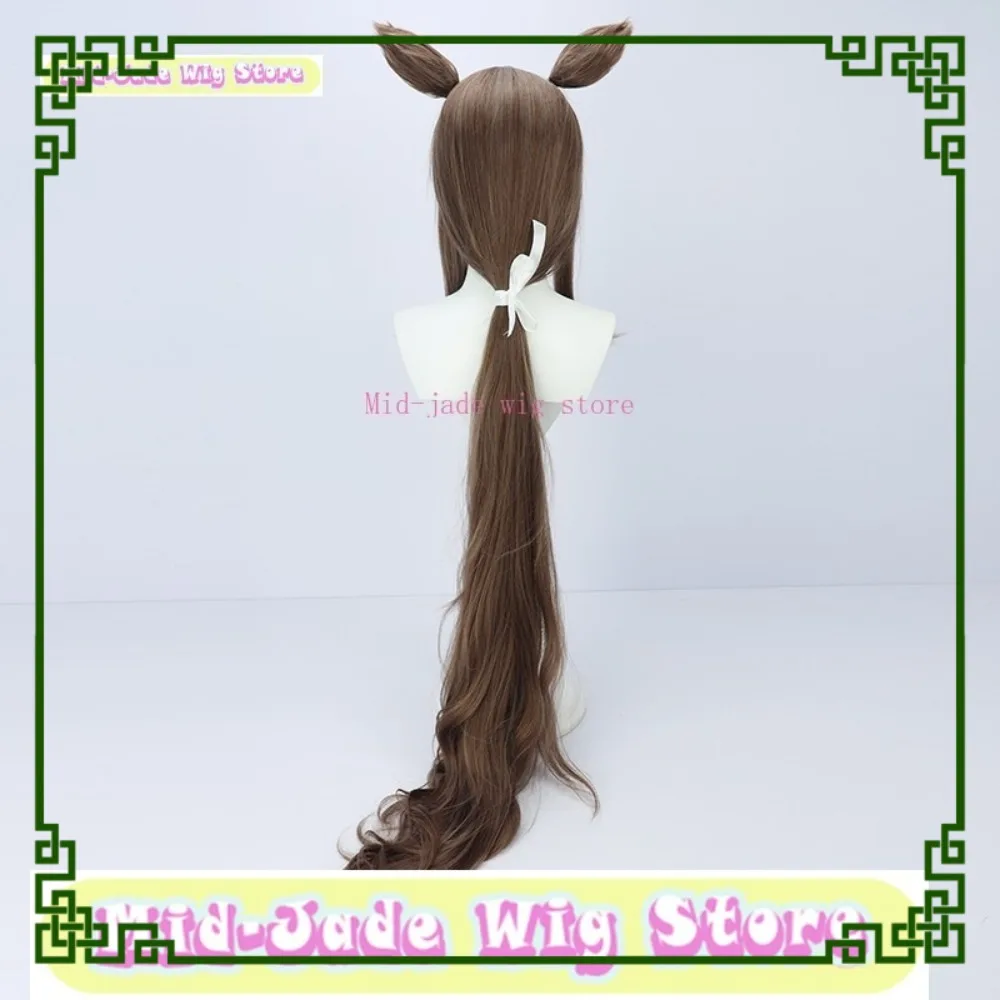 أوما موسومي جميل ديربي العبادة فيغا شعر مستعار تأثيري أنيمي لعبة تأثيري + نفس اللون آذان منتصف اليشم متجر شعر مستعار