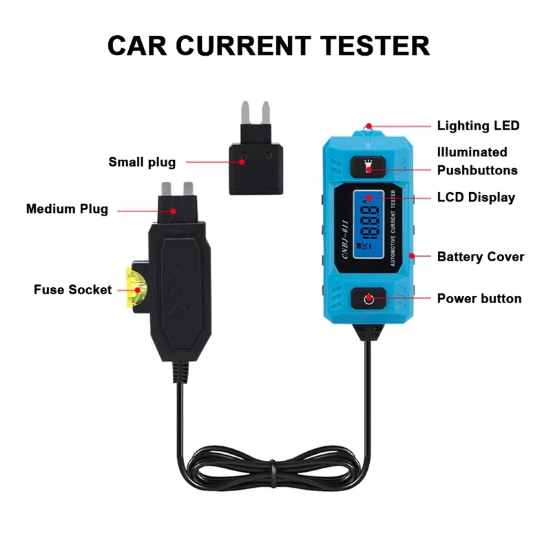 CNBJ-611 Automotive Fuse Current Tester Car Leakage Analyzer Fault Tester Automotive Fuse Current Testing Tool