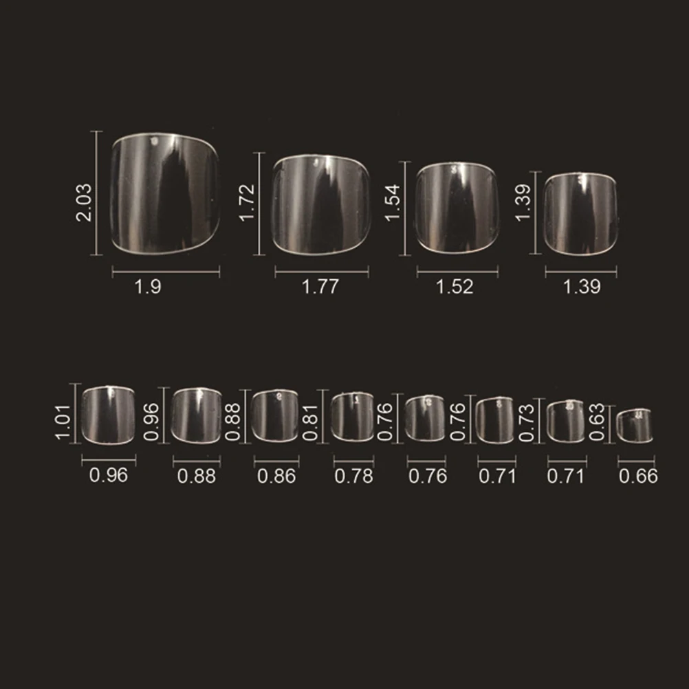 

100Pcs Boxed Transparent Fake Toenail Stickers and File for Manicure Gift Idea Fake Nail Toenail Sticker