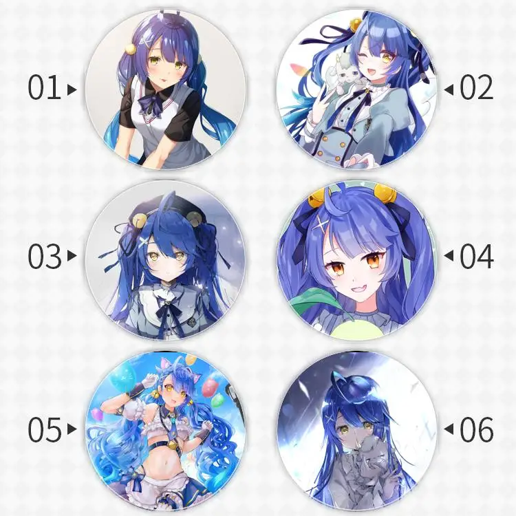 Amamiya Kokoro Badge Brooch Vtuber Virtual YouTuber anchor Peripherals Pin Cartoon Children's gift Anime Peripheral Personalized