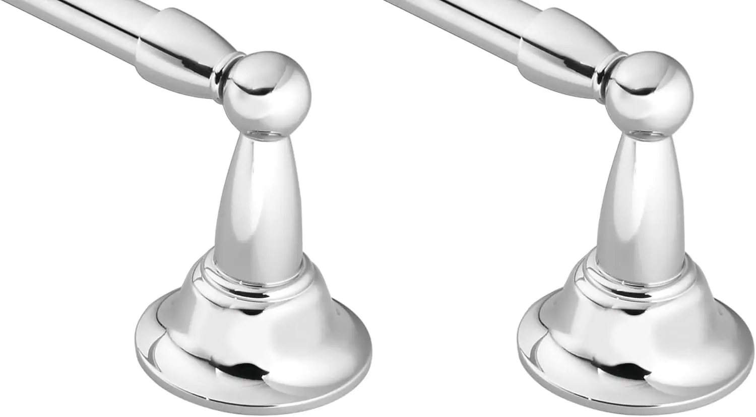 

24-Inch Towel Bar Set of 2, Chrome Finish, Easy Installation with Template & Hardware Included