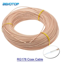 RG-178 Brown/White/Black RG178 Cable Wires RF Coax Coaxial Cable 50 Ohm Low Loss for Crimp Connector  1M-200M