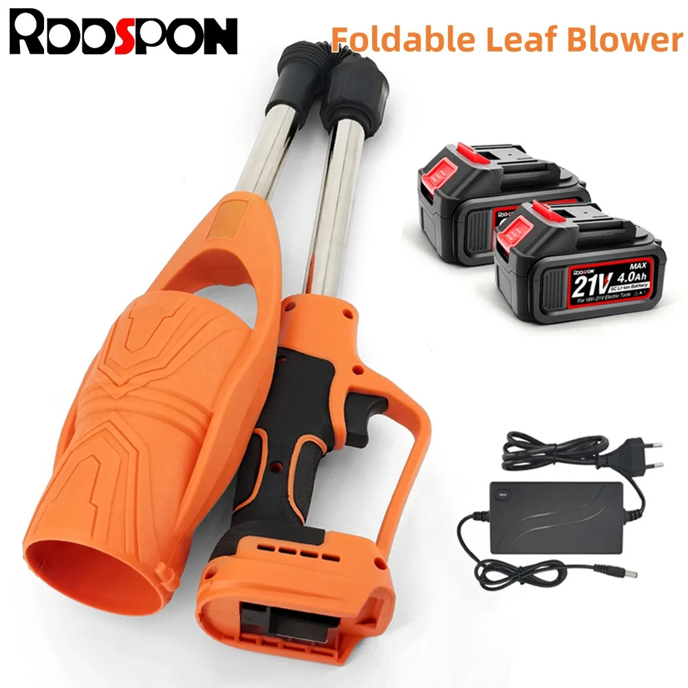 

Мощный воздуходувка оранжевого цвета, складной турбоструйный вентилятор 29000 об/мин, очистители листьев для инструментов Makita 18 В, мощность