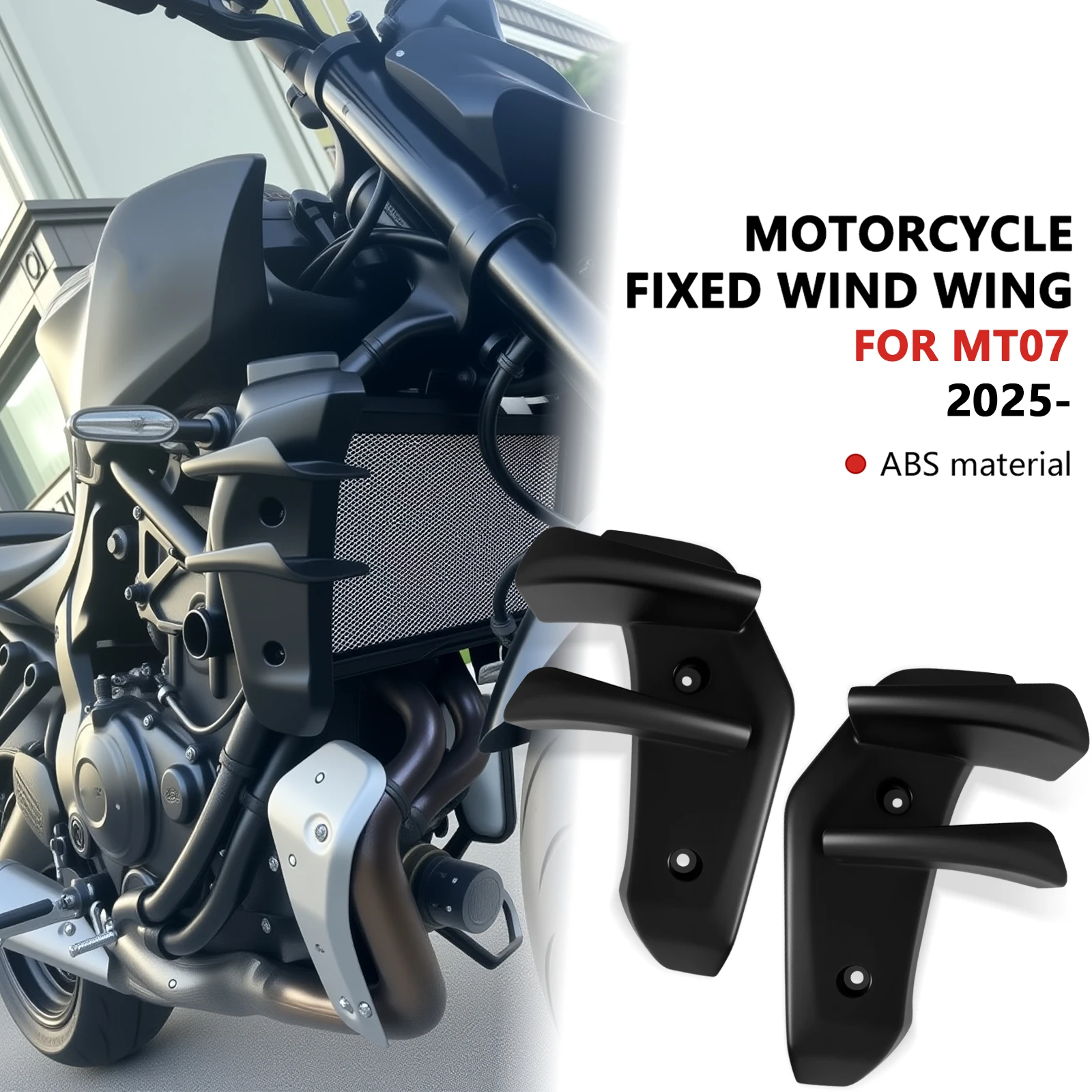 

Для MT07 MT-07 2025 новые аксессуары, боковые крылья для мотоцикла, боковые спойлеры, обтекатели, аэродинамические крылышки, фиксированные крылья