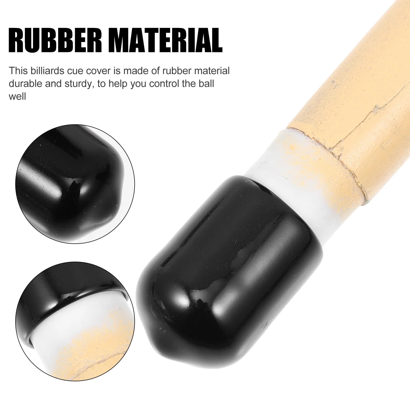 

10Pcs Protective Cue Head Covers Professional Billiard Cue Tips for Enhanced Precision Long-Lasting Rubber Pool Accessory No