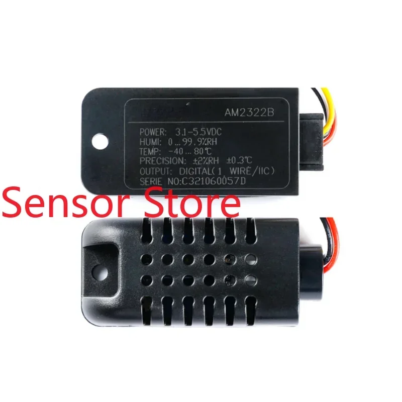 5PCS AM2322B+25CM Cable Digital Temperature And Humidity Sensor Module High-precision Single-bus Moisture Sensitive Capacitor