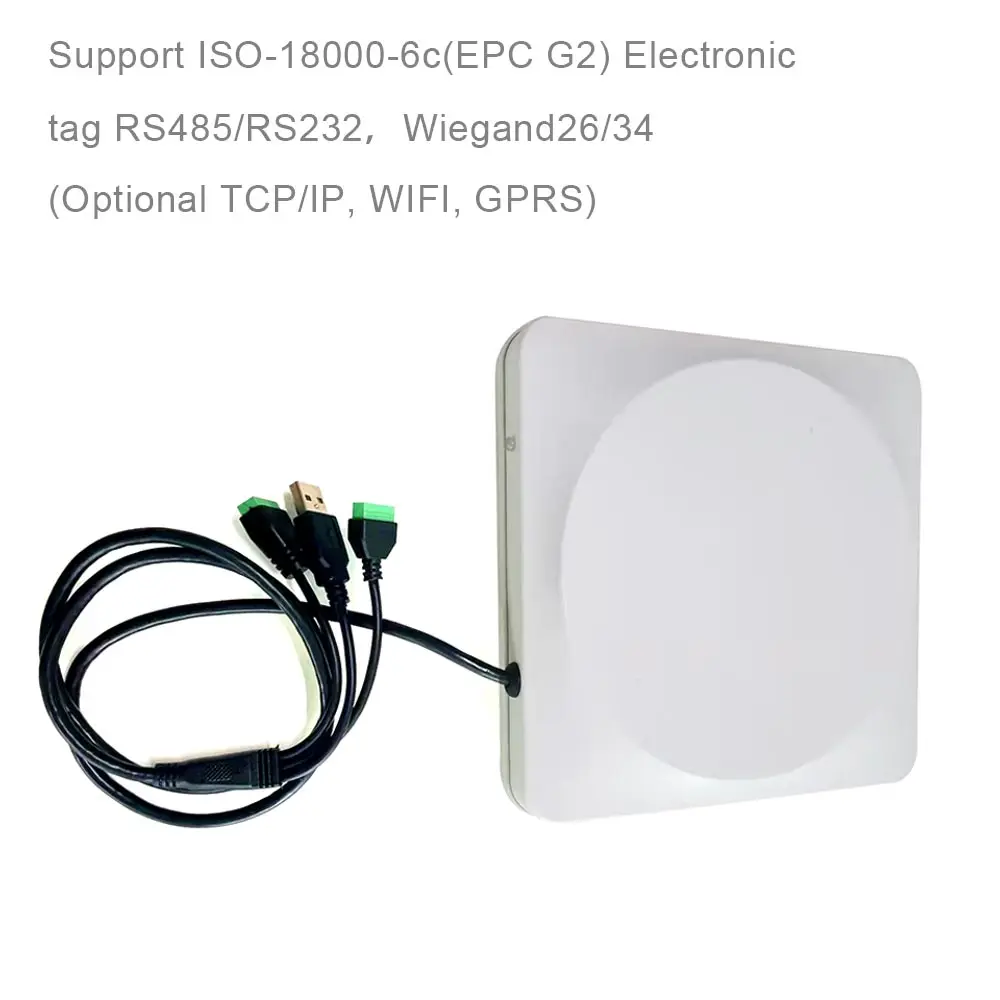 Android SDK API Wiegand RS485 Waterproof ABS RFID Reader 6 Meters Long Range UHF for Outdoor 860-960MHz Frequency
