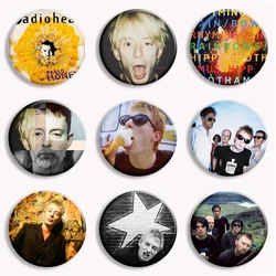 Radioheads Thom Yorke Funny Meme Button Pin Brooch Punk Band Badge Bag Coat Decor Accessories Music Lover Collect Friends Gifts