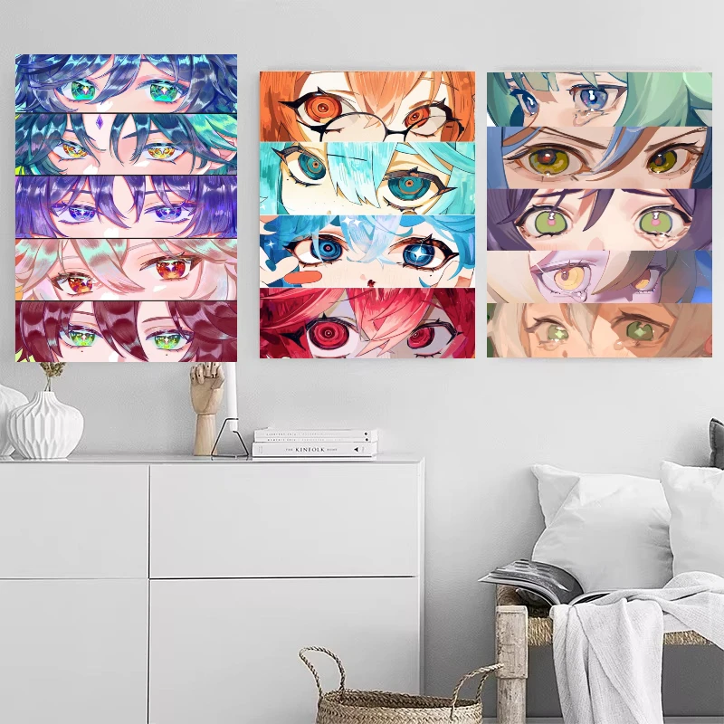 Oil Painting Game Character Eyes By Numbers Modern Wall Decor for Living Room Bedroom Perfect Gift No Frame