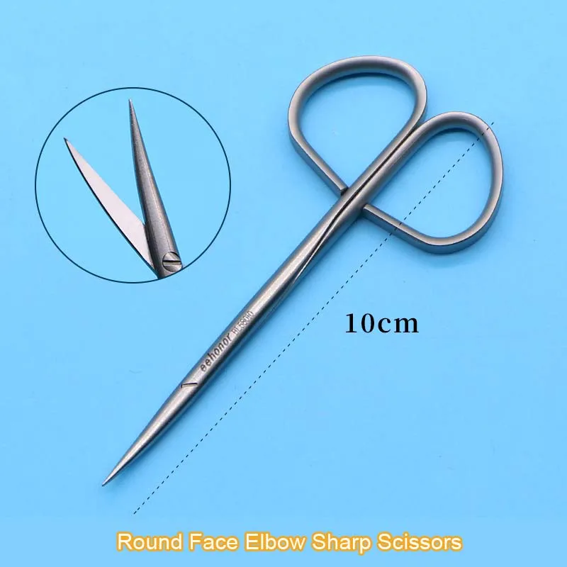 Twisted Handle Tissue Separating Scissors Peeling Scissors Eyelid Ophthalmic Surgical Scissors Fine Scissors Beauty Tools