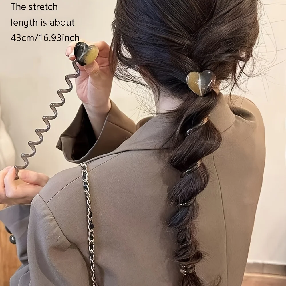 Faixa de Cabelo Minimalista com Trança Bolha, de Alta Qualidade e Confortável, Estilo Fio de Telefone, para Rabo de Cavalo e Tranças