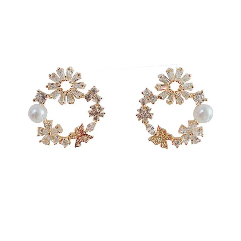 Frühling neue süße Gänseblümchen Blume Ohr stecker für Frauen süße Muschel Emaille versilbert Ohrringe koreanischen Temperament Schmuck – Detail 35