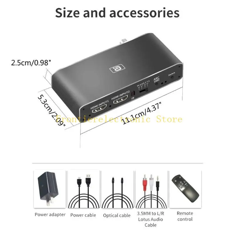 G8DB 2 In1Out 対応 2.0 オーディオビデオ分離スイッチャー 4K60hz AC-3