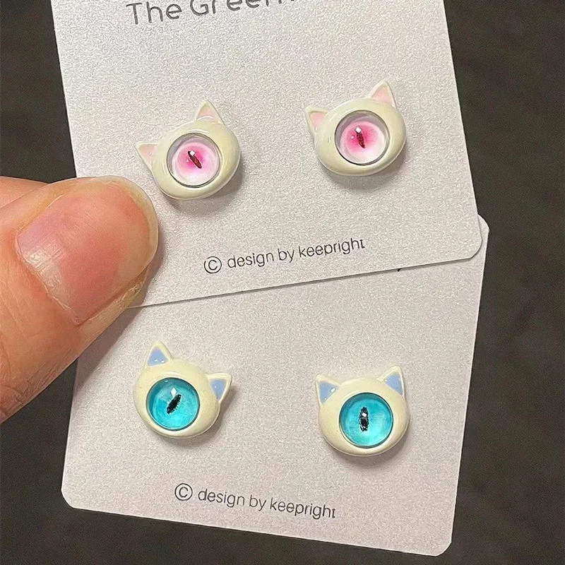 Korea INS Style Funny Cute Animal Monster Eyes Stud Earrings Women Girls Y2K 2023 New Trendy Earring Party Gifts Punk Brincos