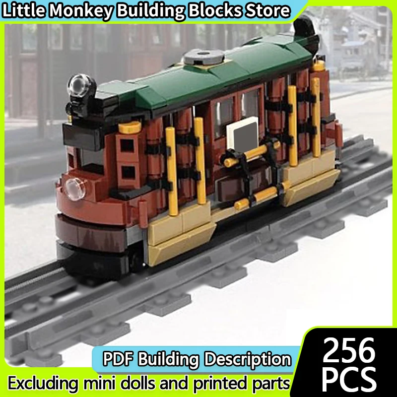 City Car Model MOC Building Bricks Orbit Passenger Tram Carriage Modular Technology Children Holiday Gifts Assemble Toys Suit