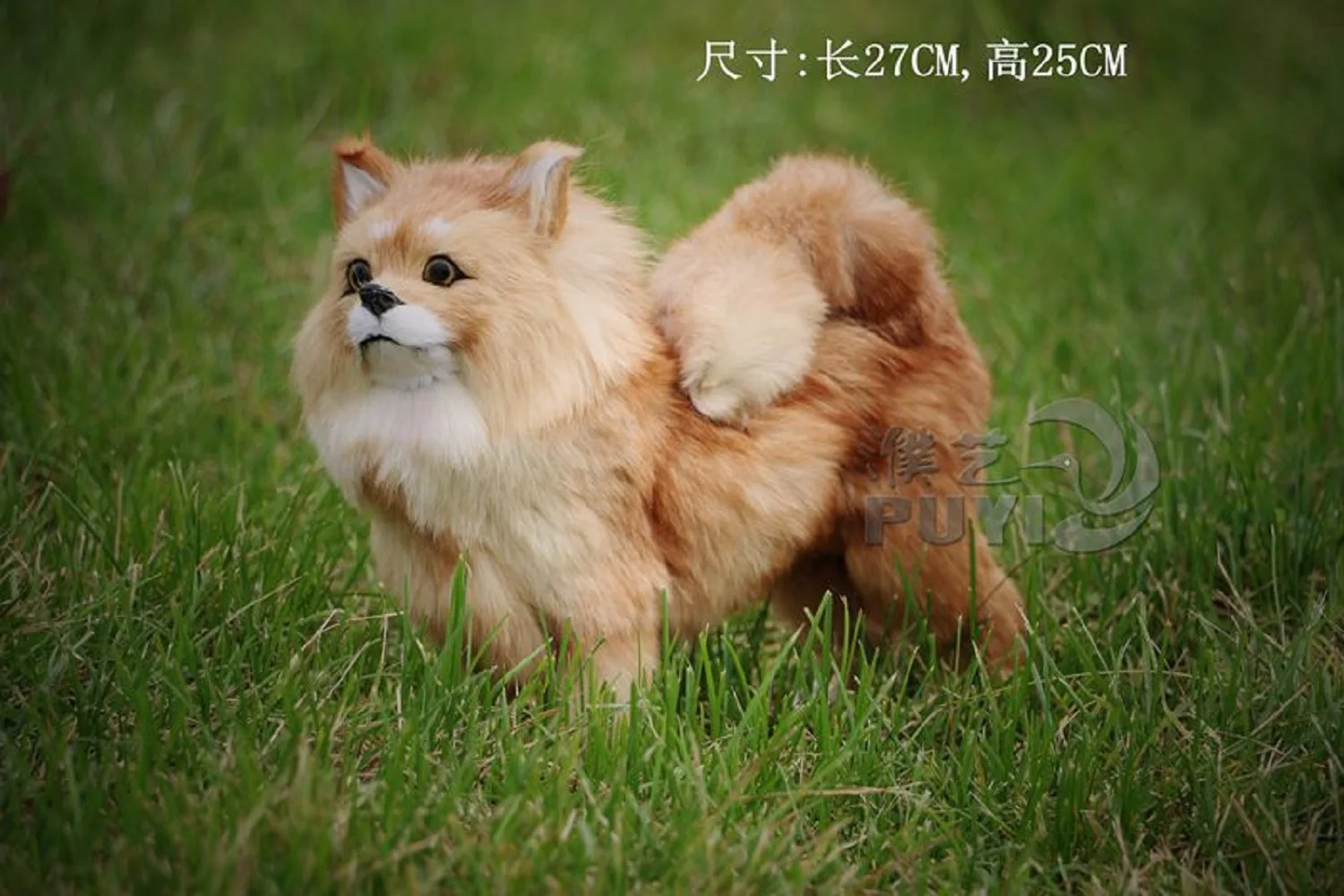 

creative simulation dog toy plastic&fur Pomeranian model gift about 27x25cm toy t014