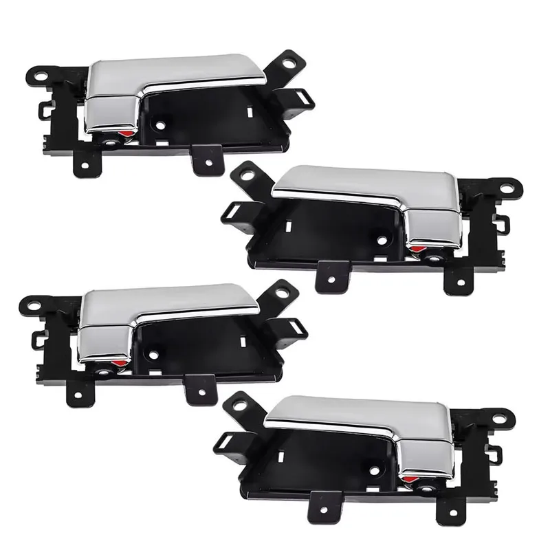 4 Pcs Car Interior Door Handle Inner Handles Chrome for Kia Borrego Mohave 2007 2008 2009 2010 2011 2012 2013 2014 2015