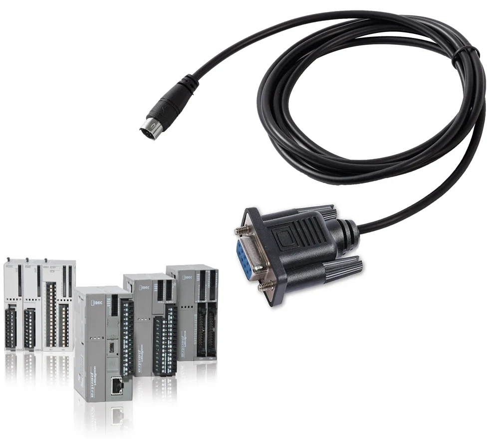 

USB/DB9 Female to 8 Pin Mini Din RS232 Serial Cable for IDEC MicroSmart FC4A-C24R2 FC5A PLC Serial Computer Link Cable FC2A-KC4C