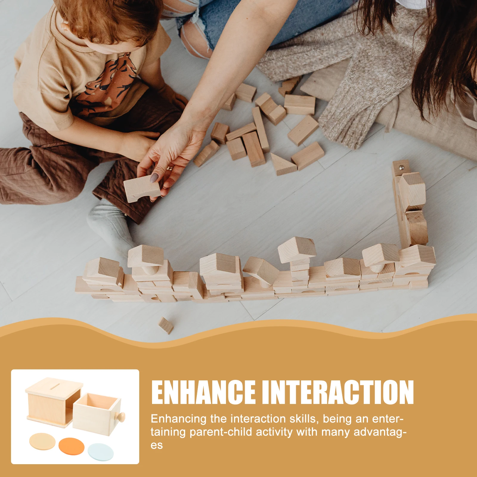 1pc Montessori Scatola di Monete di Legno Per I Più Piccoli 1-3 Abilità Motorie Fine Cognizione del Colore Apprendimento Giocattolo Educativo Del Bambino Afferrare