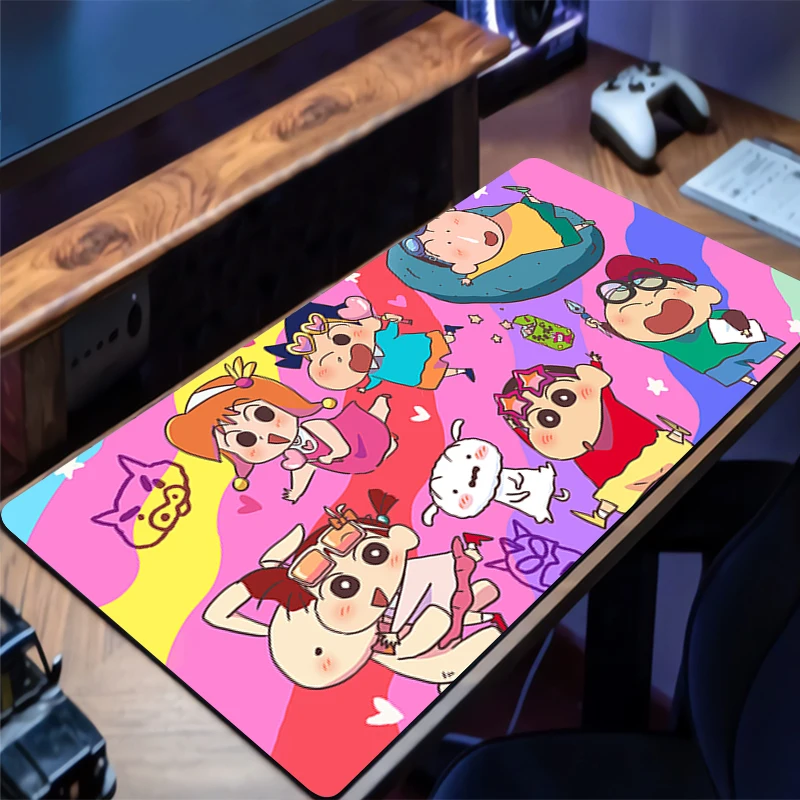 

Mouse Pads C-crayon Shin-chan Desk Mat Protector Gaming Mousepad Office Table Decor Keyboard Long Pad Cartoon Computer Gamer Mat