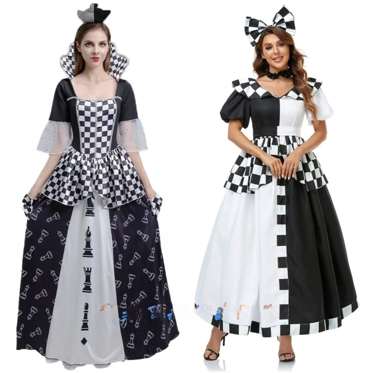 

Юбка принцессы Алисы на Хэллоуин, костюм королевы Ch Board, женский традиционный этнический сценический костюм с рисунком