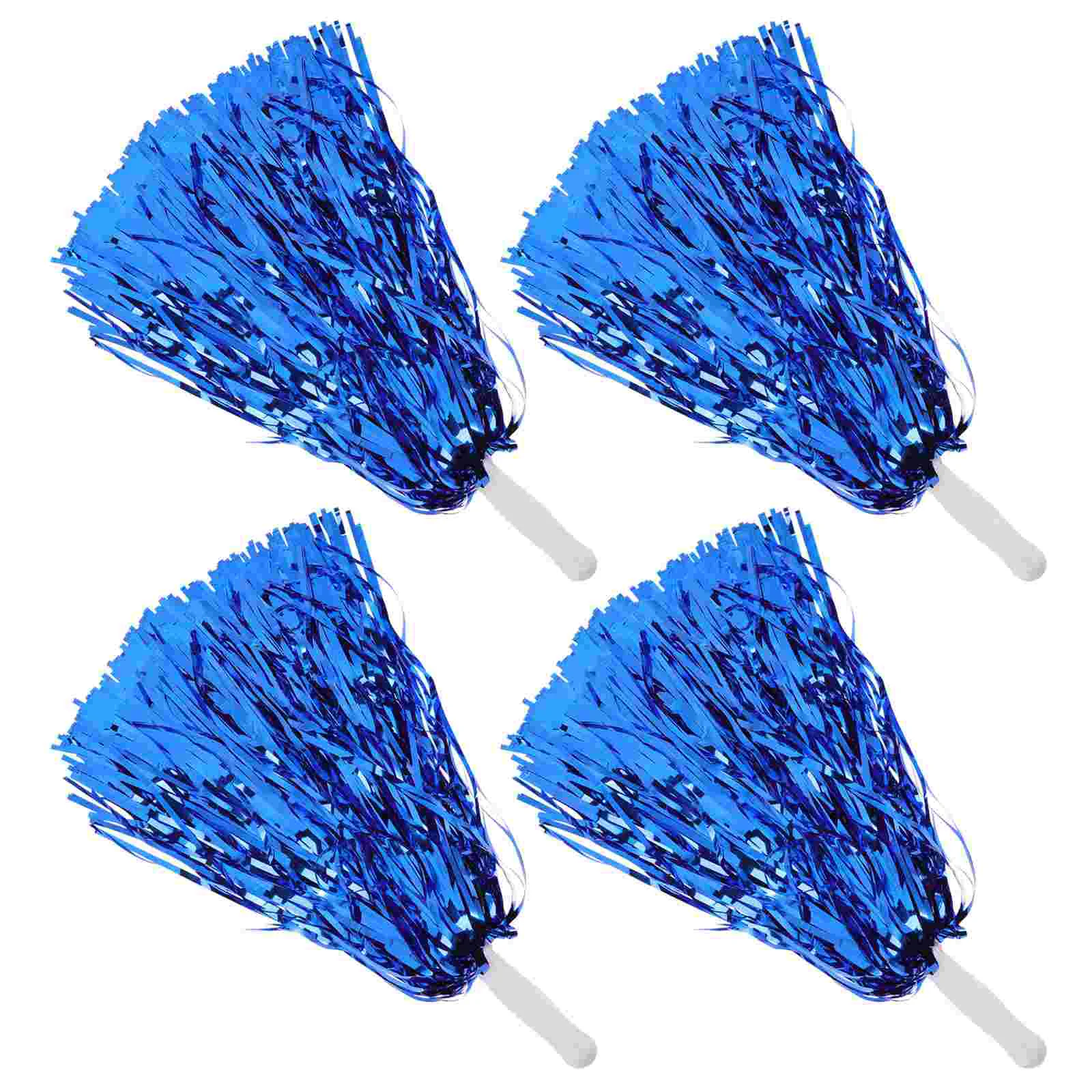 

4 Pcs Flower Cheerleading Pom Poms Sports Cheerleader Accessories Cheerleaders Costume Accessory Aluminum Foil Wire