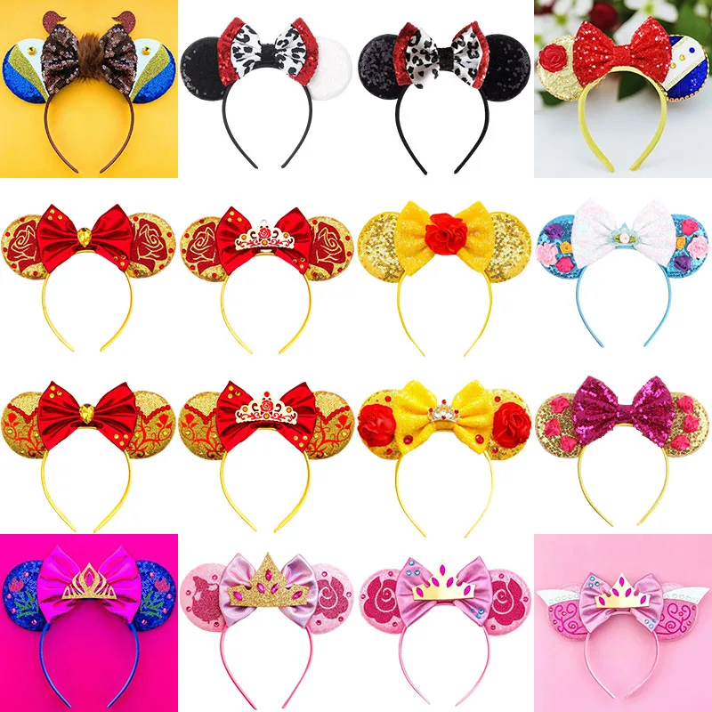 Disney Beauty und das Biest Belle Ohr Stirnband für Erwachsene verzauberte Rose Haar bänder Frauen Mädchen Haarschmuck Kinder Kopf bedeckung