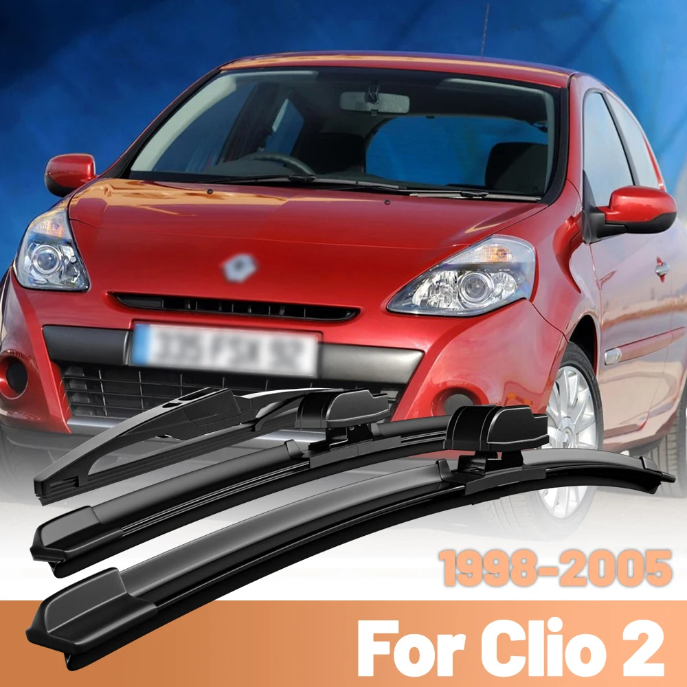 

Для Renault Clio 2 1998-2005 стеклоочиститель передние и задние щетки стеклоочистителя 1999 2000 2001 2002 щетки для лобового стекла 21 "+ 21" + 12"