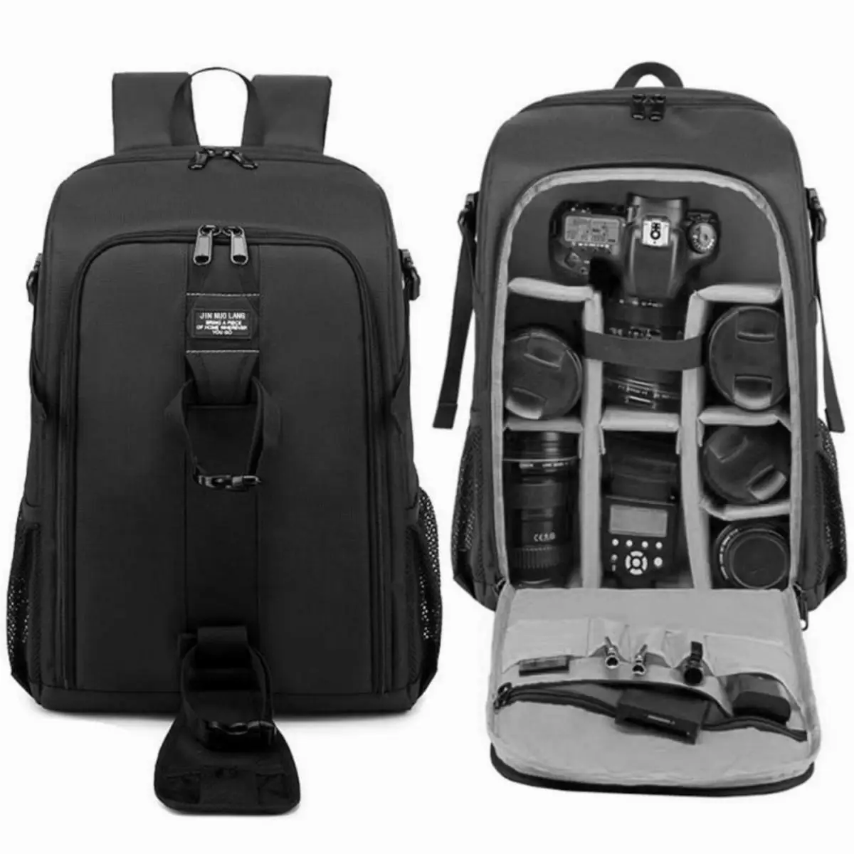 Computer Camera Backpack Suitable for Canon, Nikon, Sony Cameras, Large Capacity, Multi-Functional Photography Bag, Double Shoul