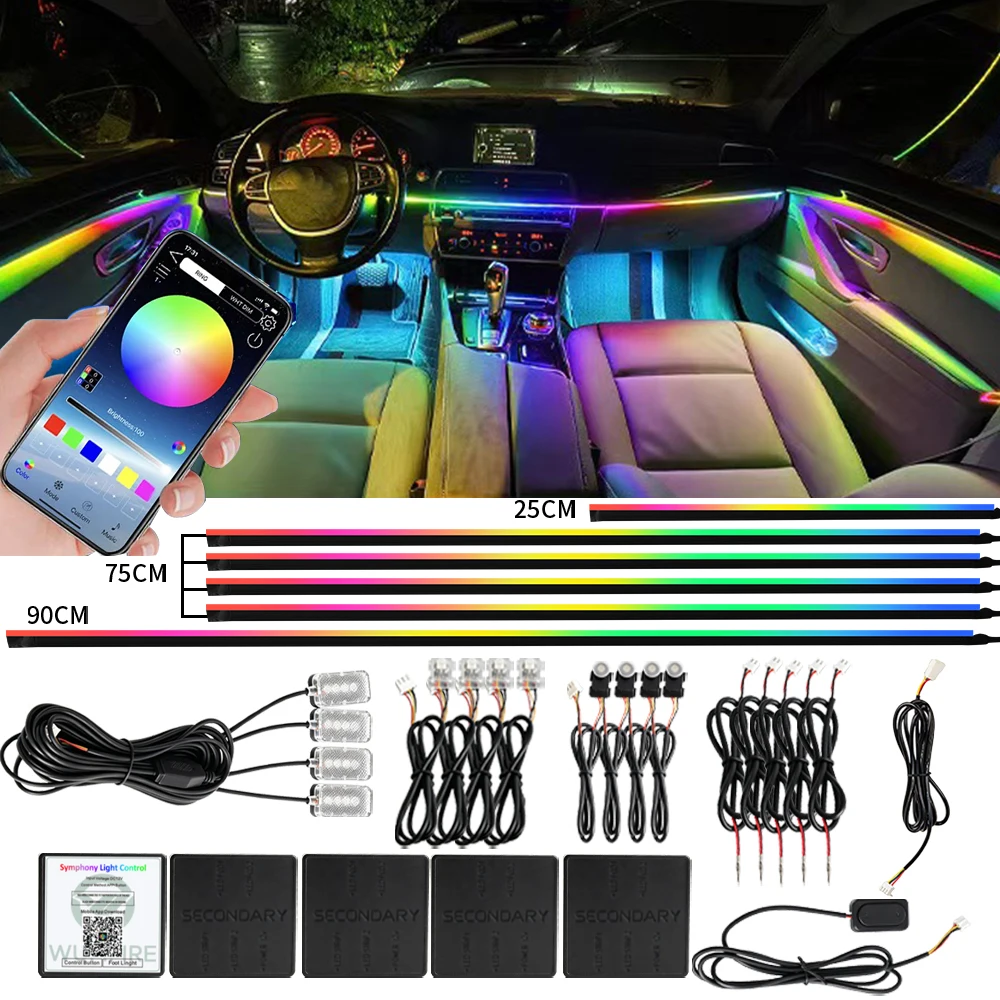 Rgb Hub Sync - Senfoni Araba Ortam Işıkları Kiti 18'i