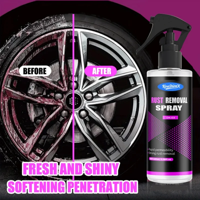 Car Wheels Rim Cleaner Multi Purpose Rust Remover Brake Paint Protect Metal Dust Iron Powder Remover Car Care Chrome Spray