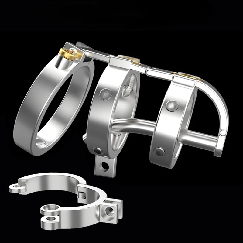 2023 New Male Stainless Steel Chastity Lock Steampunk Series Invisible Wear Multifunctional CB Lock Urethra Stimulation Sex Toys