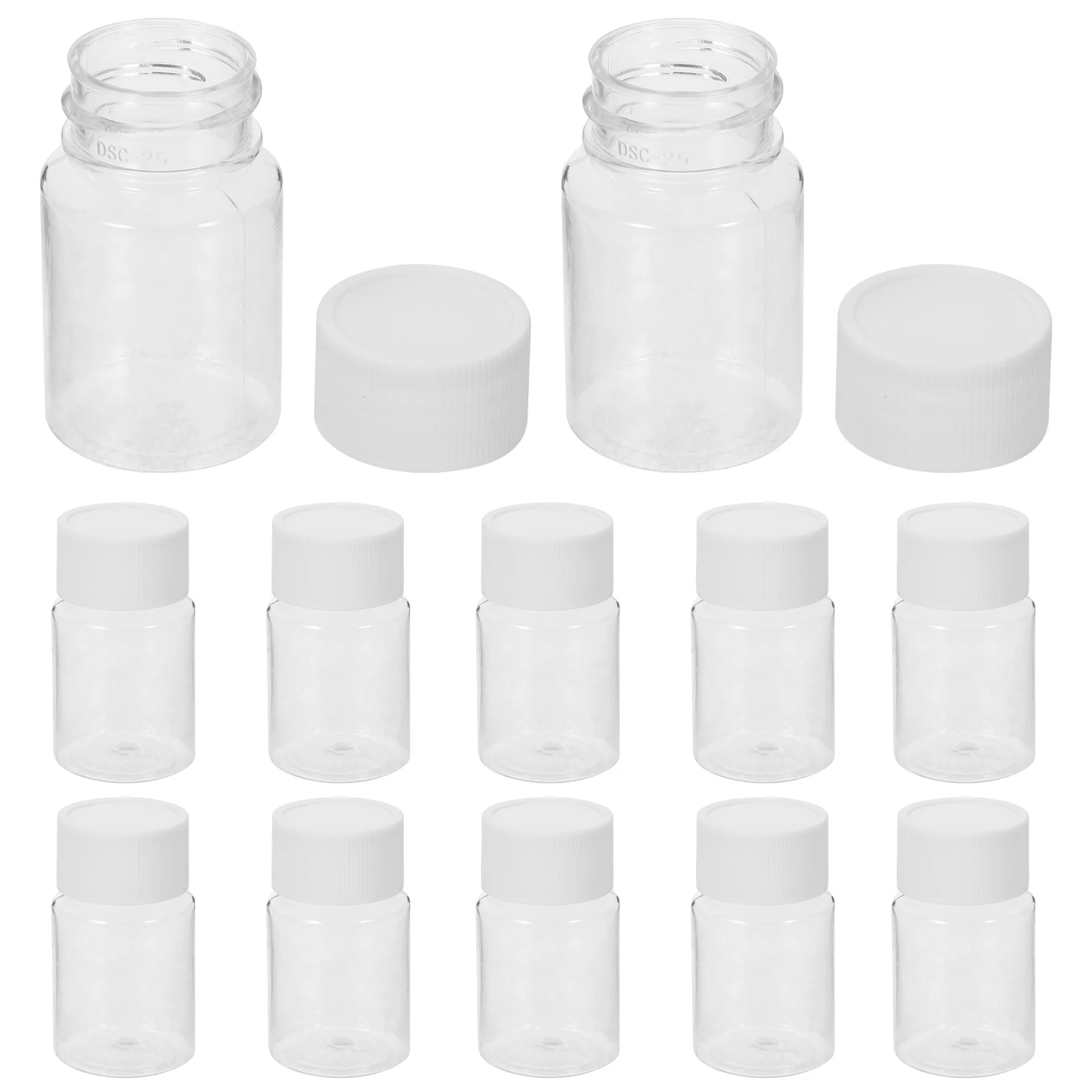 

12pcs Travel Size Containers Clear Plastic Refillable Bottles Leakproof For Liquid Medicine Toiletries Storage Small Travel