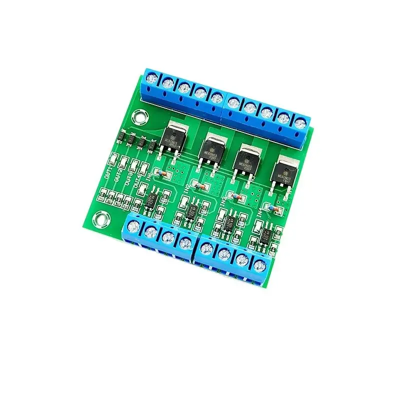 Four MOSFET/field-effect transistor module amplification circuit board/driver module, four optocoupler isolated DC