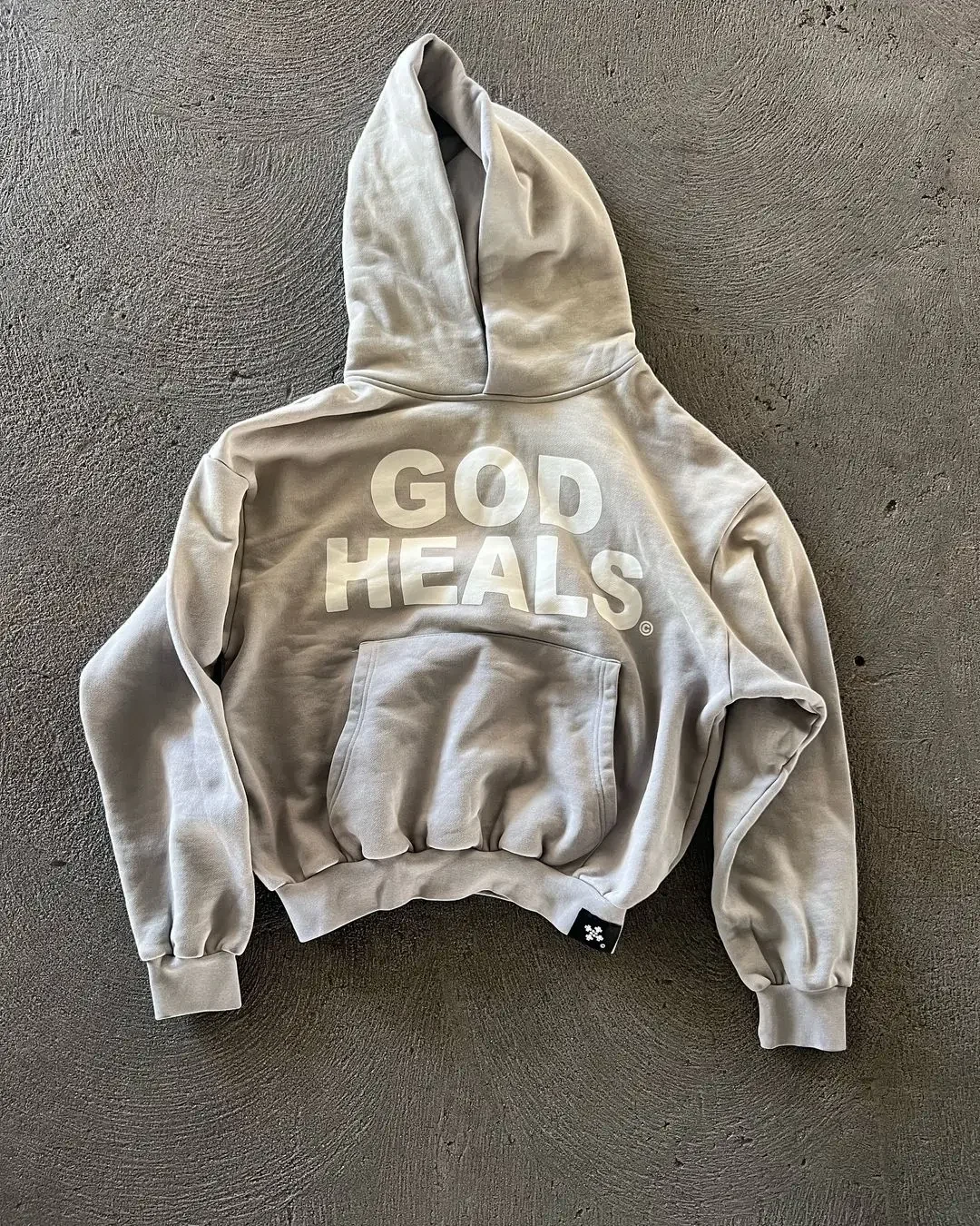 Vintage Streetwear God heals Painting Printed Oversized Street Hoodies Women Sweatshirt Harajuku 2024 New Y2k Tops Men Clothing