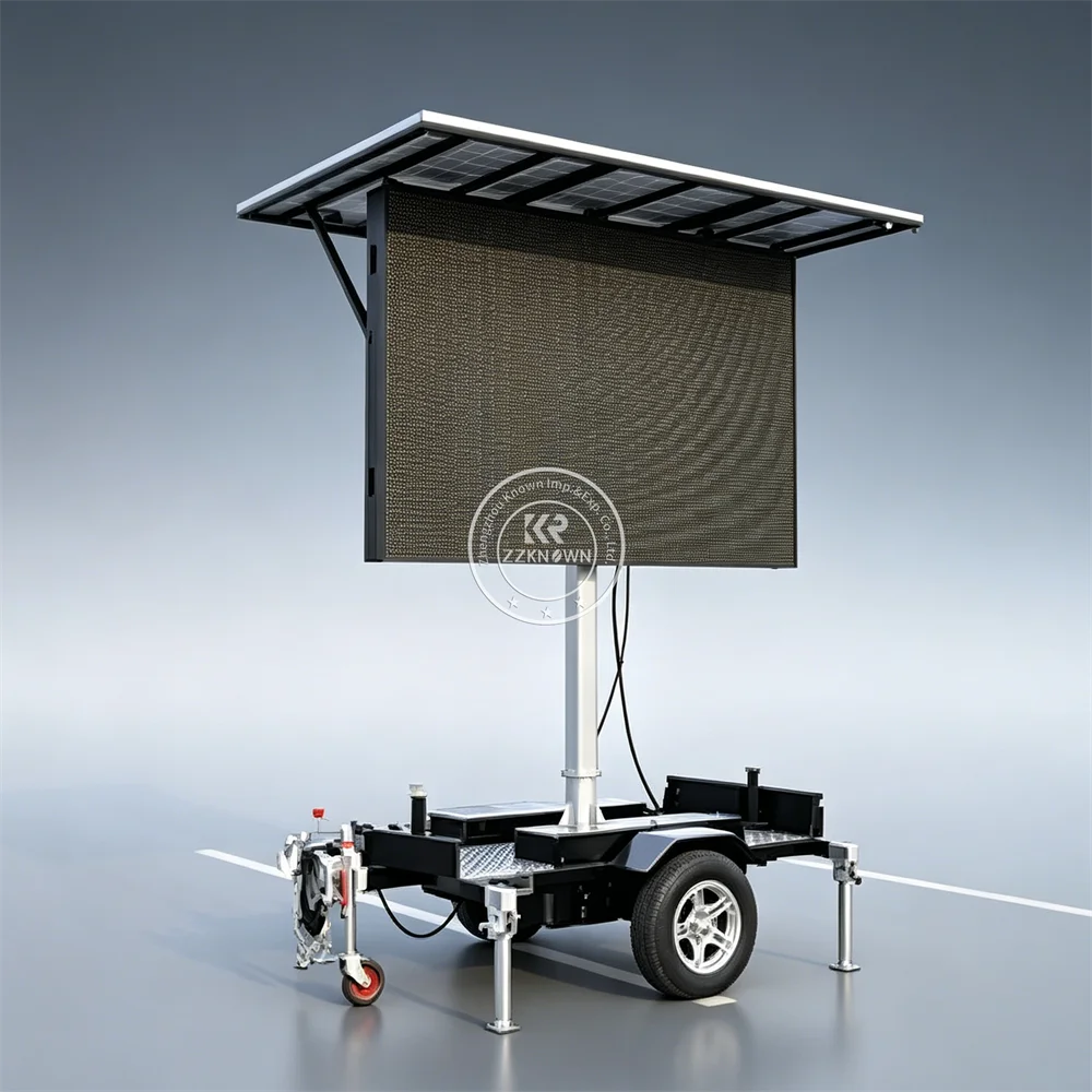 Outdoor Solar LED Advertising Trailer Mobile Digital Billboard Screen Truck Event Promotion Trailer With High Bright Display