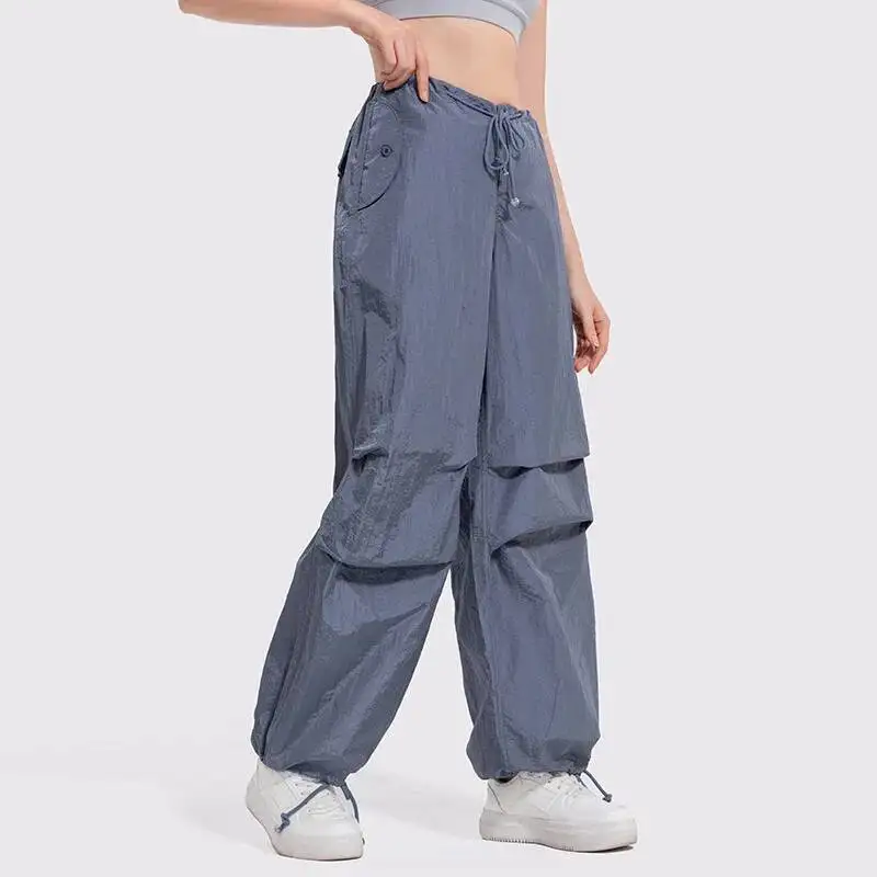 

Women S Casual Sporty Work Pants Drawstring Wide Leg Slim Fit Slimming Loose Long Trousers Comfortable Fashionable Office Wear