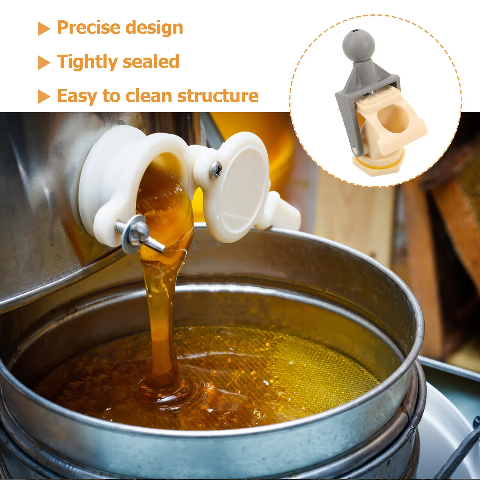 Plastic Honey Gate Valve Extractor Durable Leak Proof Beekeeping Supplies Honey Harvesting Equipment Bee Hive Tool
