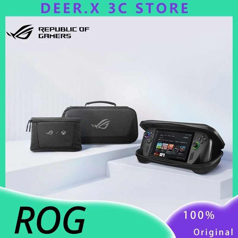 Rog Ally X Hard Shell Protective Case Portable Handheld Bag Shockproof Anti-Scratch Waterproof Storage Pouch With Stand