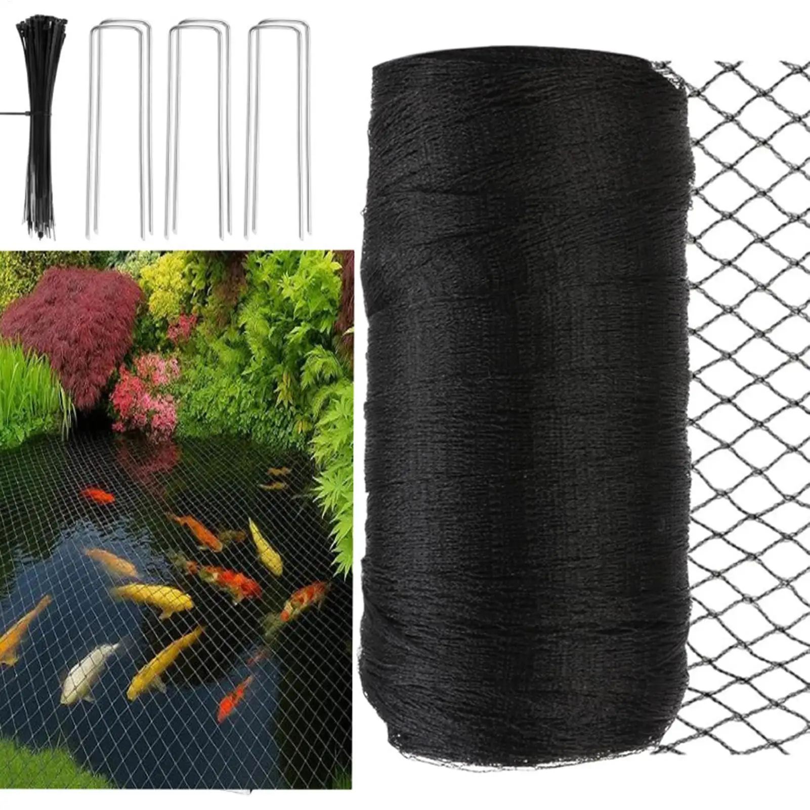 Bird Netting Protective Adjustable Heavy Duty Blocker Cover Outdoor Pond Net For Lake Water River Aquarium Outdoor Outside