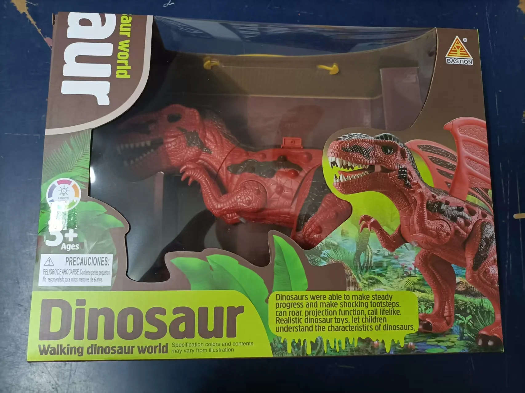 Electric Double-Winged Dragon Toy with Synchronized Wing & Foot Movements, Light-Up Dinosaur Sounds, Kids Stunt Animal Figure
