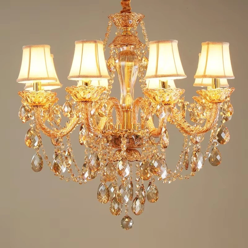 Popular Living Room Hotel Bedroom Castle Villa Luxury European Contemporary Crystal Chandelier