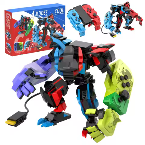 Handheld Game Console Transforming Building Blocks SetGame Enthusiasts Collection Idea DIY Bricks Model Toys for Kids Gifts